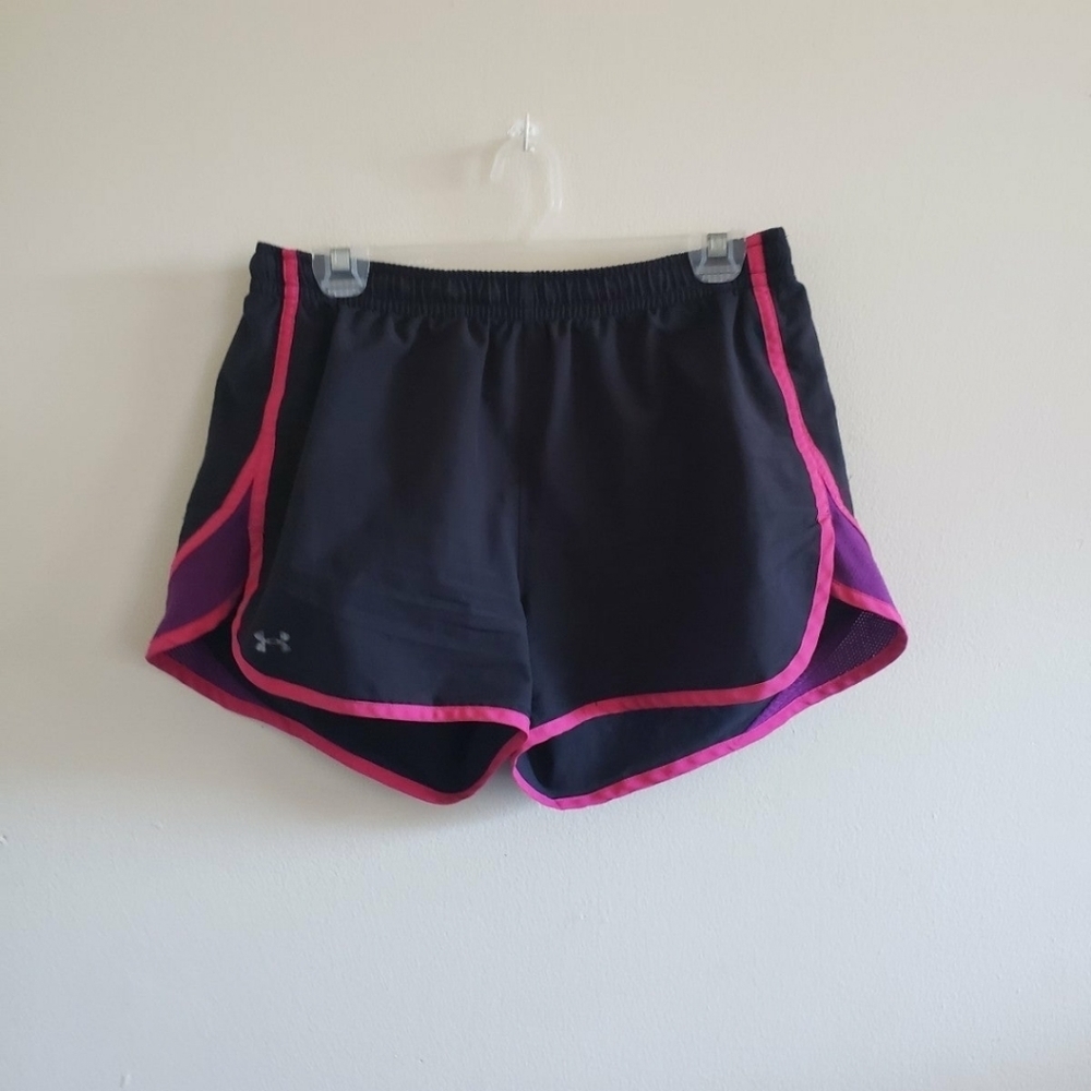 Under Armour Black and Pink Athletic Shorts